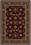7' X 9' Red And Black Oriental Area Rug