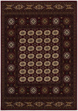 8' Red And Ivory Floral Medallion Runner Rug