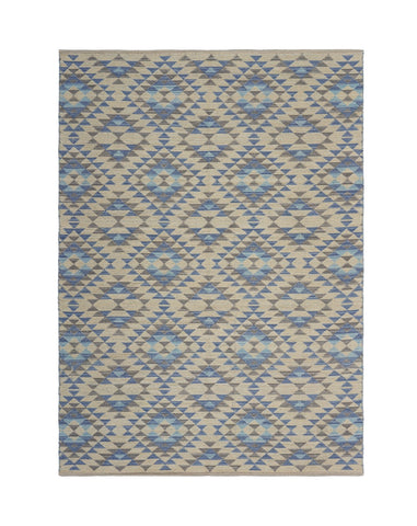 3' x 4' Blue Decorative Lattice Area Rug