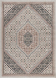 5' X 7' Gray and Blush Traditional Area Rug