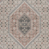 5' X 7' Gray and Blush Traditional Area Rug