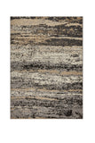 5' X 7' Beige Black And Gray Abstract Area Rug