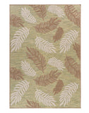 8' X 10' Green And Ivory Indoor Outdoor Area Rug