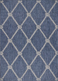 5' X 7' Blue And Gray Indoor Outdoor Area Rug
