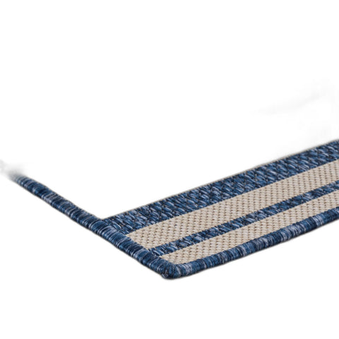 3' X 5' Blue And Gray Nautical Indoor Outdoor Area Rug