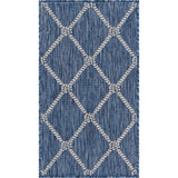 2' X 3' Blue And Gray Indoor Outdoor Area Rug