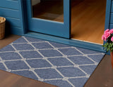 3' X 5' Blue And Gray Indoor Outdoor Area Rug
