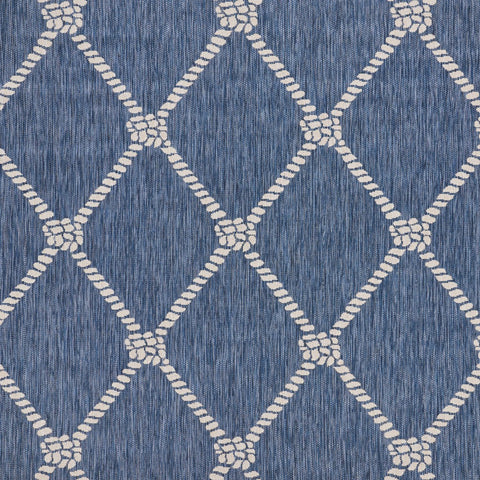 3' X 5' Blue And Gray Indoor Outdoor Area Rug