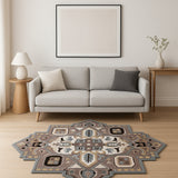 5' X 5' Blue And Red Wool Hand Tufted Area Rug