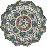 4' Green And Ivory Wool Hand Hooked Round Rug