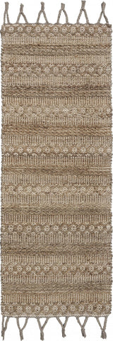 8' X 10' Charcoal Gray And Silver Abstract Washable Indoor Outdoor Area Rug