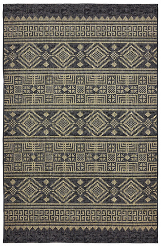 5' X 8' Brown And Black Indoor Outdoor Area Rug