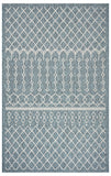5' X 8' Blue And Gray Indoor Outdoor Area Rug
