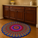 5' Pink Wool Hand Tufted Round Rug
