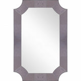 35" Gray Novelty Glass Framed Accent Mirror