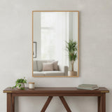 36" Gold Aluminum Framed Accent Mirror