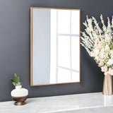 36" Gold Aluminum Framed Accent Mirror
