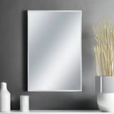36" Silver Metal Accent Mirror