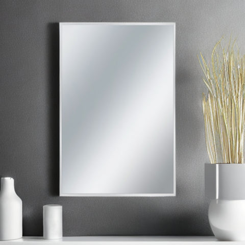 36" Silver Metal Accent Mirror