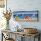10" x 30" Dogs At The Beach Unframed Canvas Print Wall Art