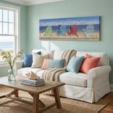20" x 60" Dogs At The Beach Unframed Canvas Print Wall Art