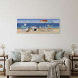60" x 20" Dogs Perfect Beach Day Canvas Wall Art