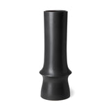 17" Black Abstract Cylinder Ceramic Table Vase