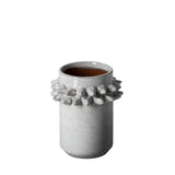 7" Gray Abstract Cylinder Spikey Ceramic Table Vase