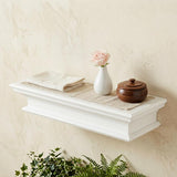23" Classic White Floating Wall Shelf
