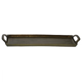 21" Antiqued Bronze Cast Iron Vanity Tray With Handles