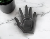 8" Antiqued Bronze Cast Iron Hand Trinket Tray