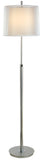 62" Floor Lamp With White Fabric Empire Shade