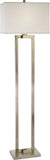 61" Metal Floor Lamp With White Fabric Shade