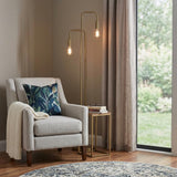 63" Two Light Torchiere Floor Lamp