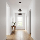 Black Lantern Seeded Metal Dimmable Chandelier With Clear Shades
