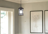 Black Lantern Seeded Metal Dimmable Chandelier With Clear Shades