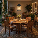 Matte Black Glass Lantern Hanging Light