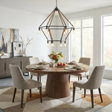 Brown and Black Twelve Light Metal Dimmable Chandelier