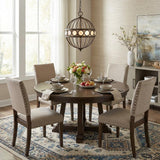 Aria 3-Light Oil-Rubbed Bronze Globe Pendant With Mother Of Pearl Accents