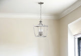 Vintage Silver Metal Tapered Hanging Light