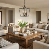 Brown Metal Four Light Dimmable Ceiling Light