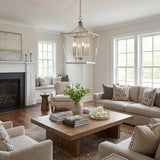 Silver Metal Six Light Dimmable Ceiling Light