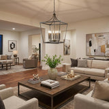 Bronze Metal Eight Light Dimmable Ceiling Light