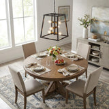 Tiberton 6-Light Oil-Rubbed Bronze Foyer Pendant With Antique Brass Sockets