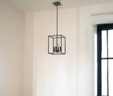 Cobar 4-Light Matte Black Pendant