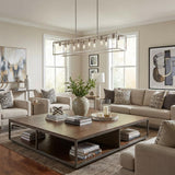 Silver Metal Twelve Light Dimmable Ceiling Light