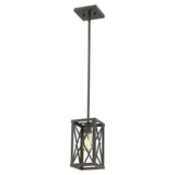 Bronze Metal Geometric Mini Pendant Hanging Light