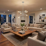 Calix 8-Light Satin Nickel Pendant
