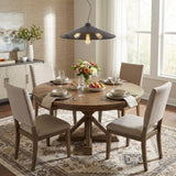 Alcove 4-Light Oil-Rubbed Bronze Pendant With Raw Brass Interior Shade