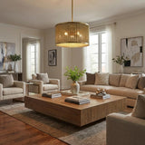 Basetti 4-Light Gold Convertible Pendant